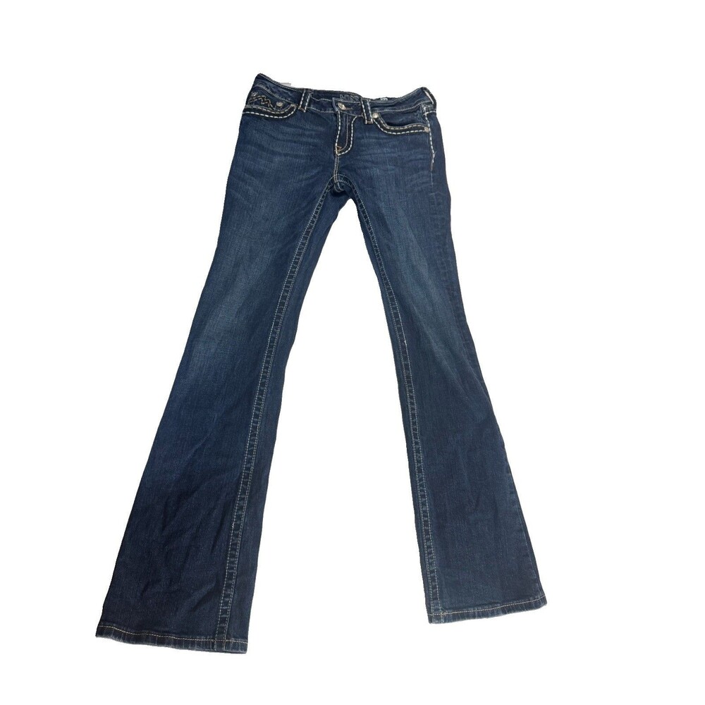Miss Me Irene Denim Boot Cut Jeans Low Rise Size 30 Blue